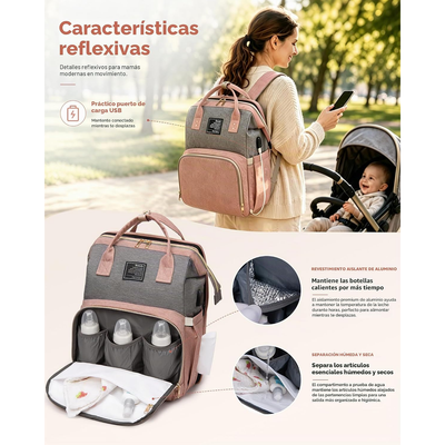 Mochila con Cuna Plegable